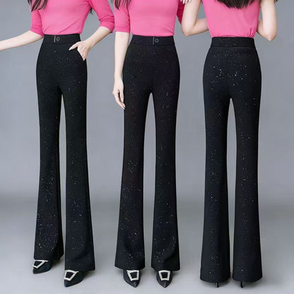 Women's Starry Sky Glitter Flared Pants