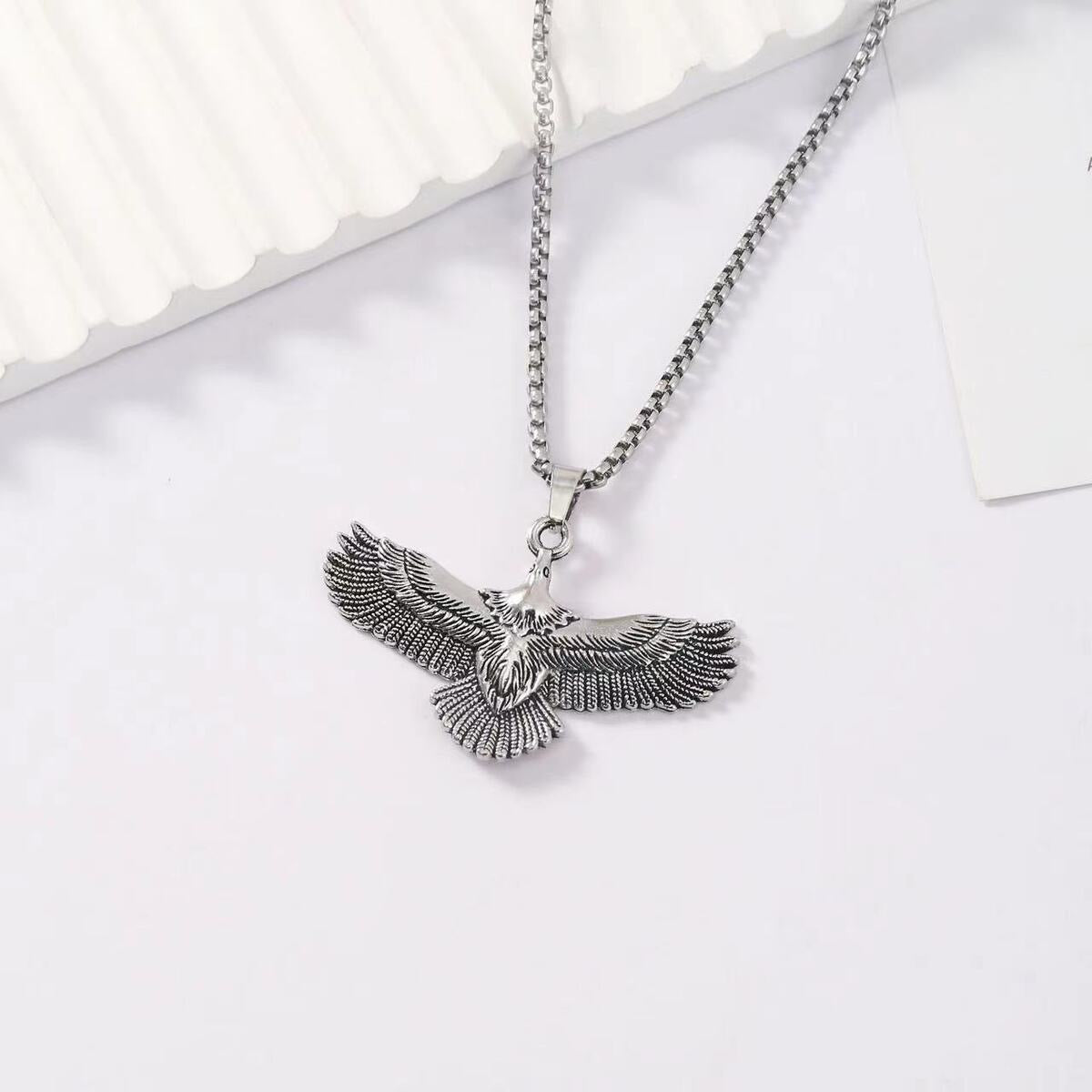 Black Eagle pendant necklace