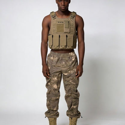 American high-street pleated pants