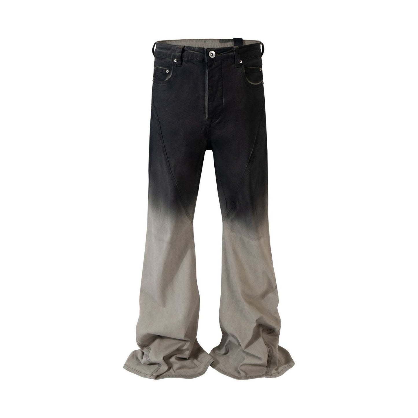 Retro Black/Grey Gradient Ribbon Jeans