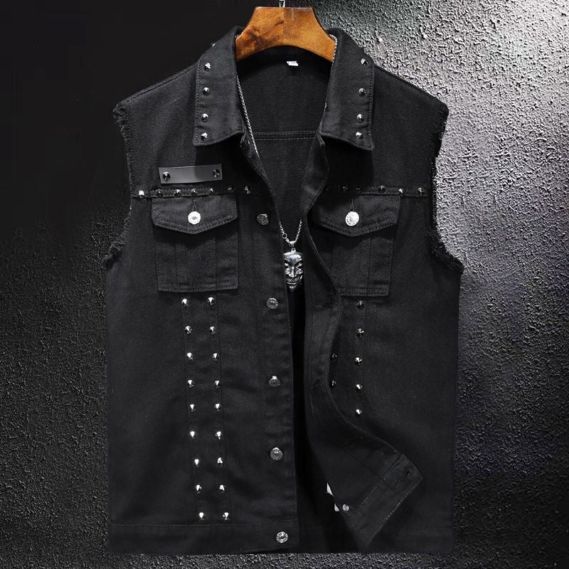 Summer studded Denim Vest