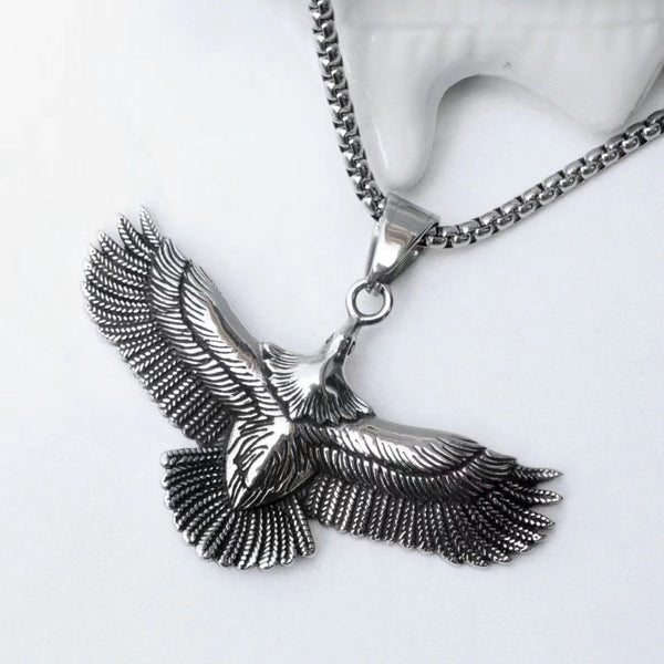 Black Eagle pendant necklace
