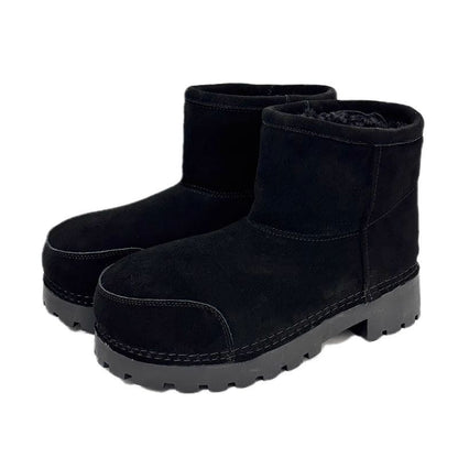TOVCILION Short Ugly-cute Big Head Snow Boots