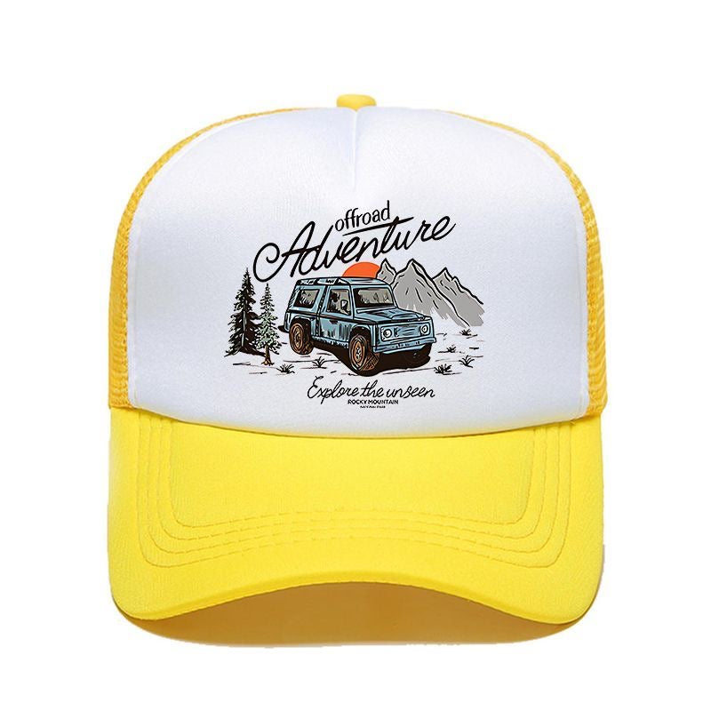 Retro off-road sponge mesh cap