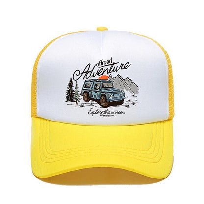 Retro off-road sponge mesh cap
