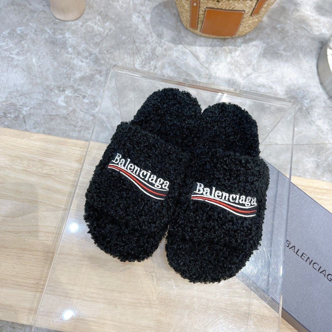 Paris Balen Summer Flat Suede Slippers