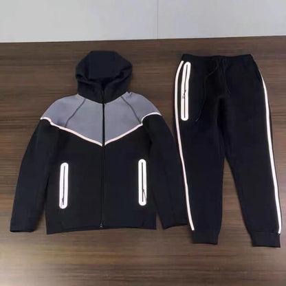 cross-border trade reflective strip hooded suit