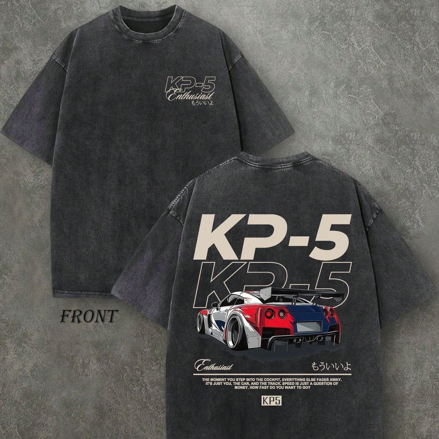 Vintage distressed cross-themed T-shirt