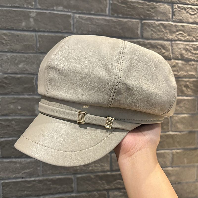 Female Vintage leather cap