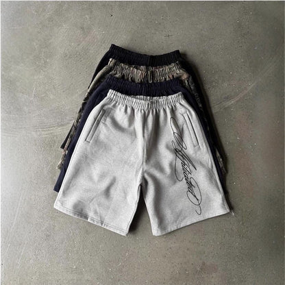 American retro street style hip-hop summer embroidered shorts