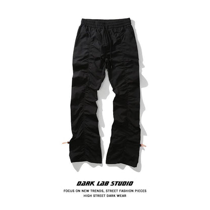 American high -street pleated pants design