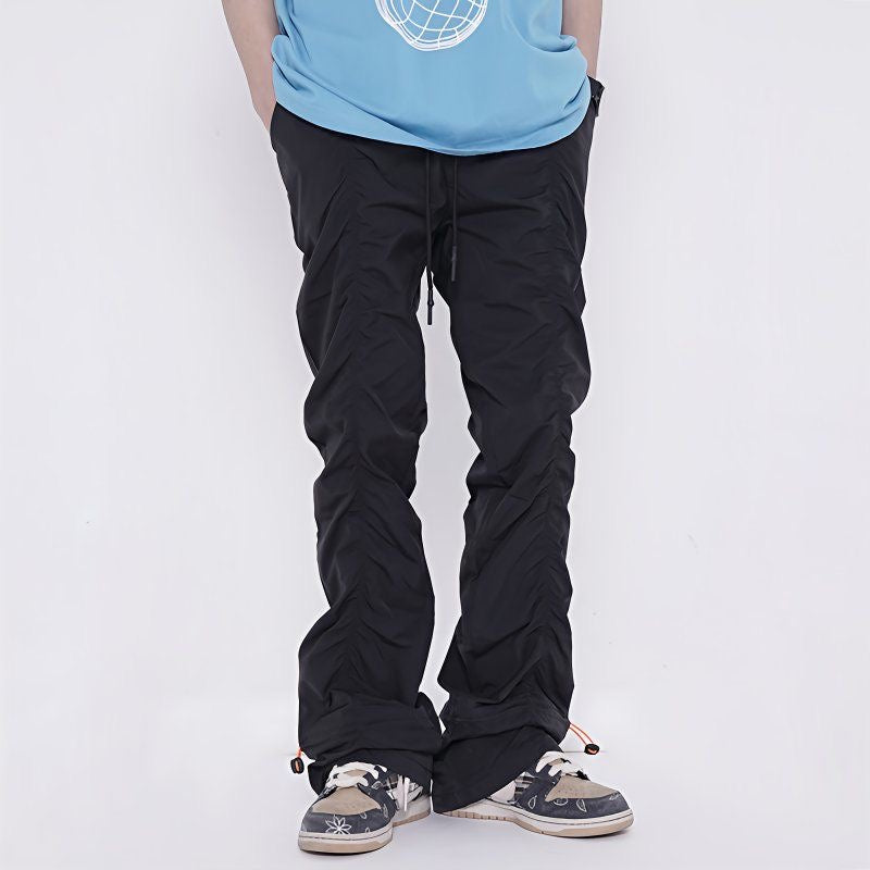 American high -street pleated pants design
