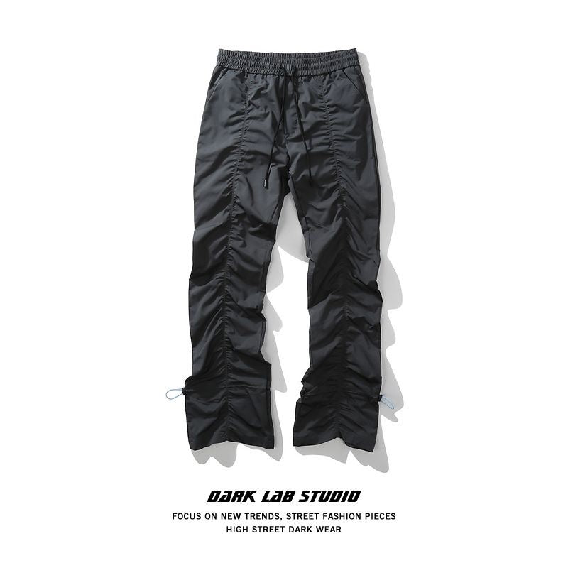 American high -street pleated pants design