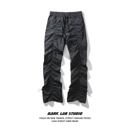 American high -street pleated pants design