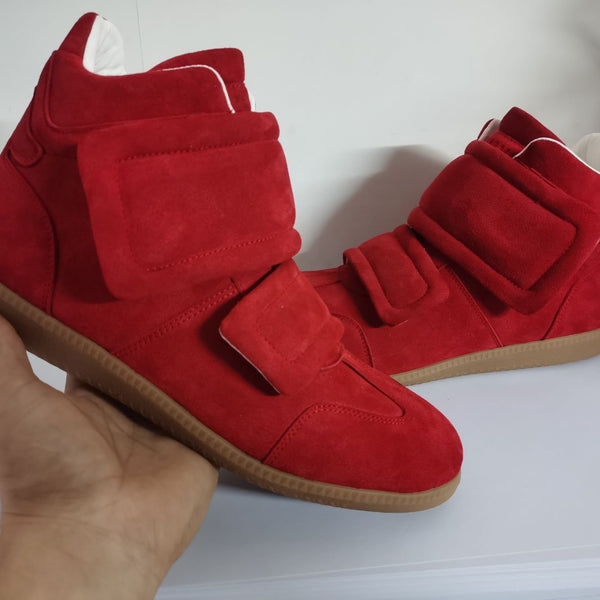 MG-New Suede Maggie Lad Training, Double Buckle High-Top Sneakers