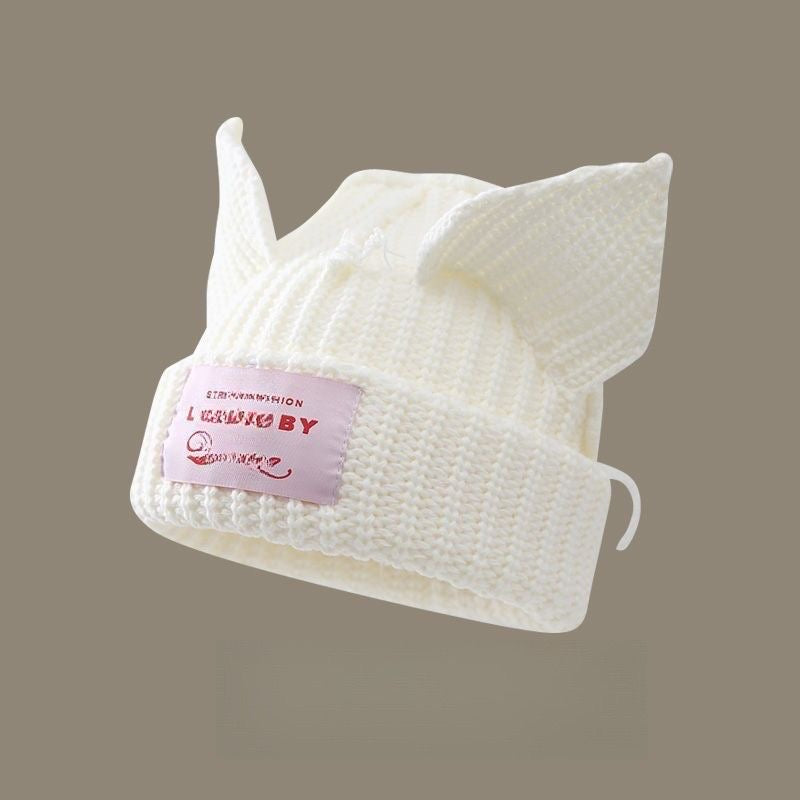 Cute color-blocked pig hat