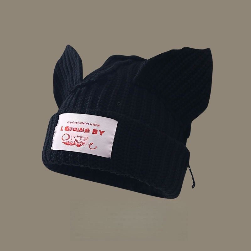 Cute color-blocked pig hat