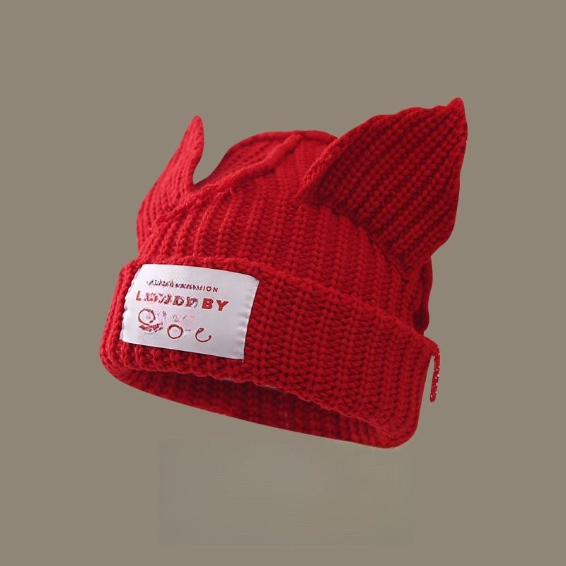 Cute color-blocked pig hat