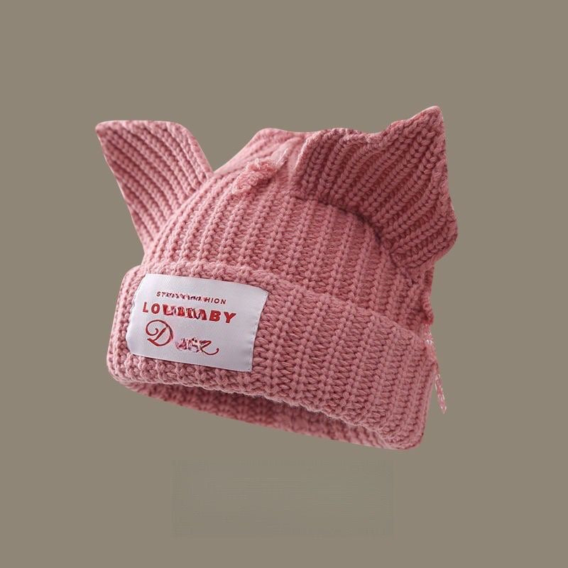Cute color-blocked pig hat