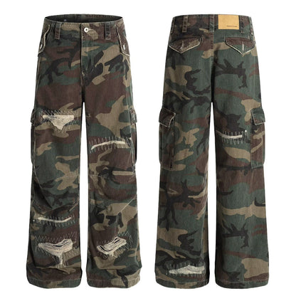 American  DistressedCamouflage Jeans