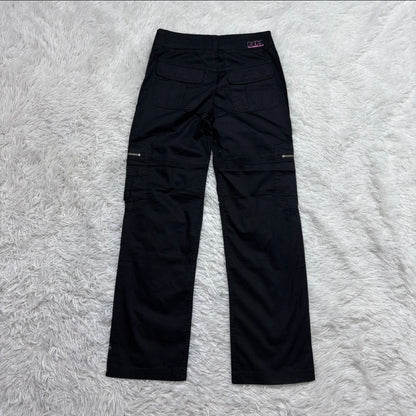 low-waisted wide-leg cargo pants