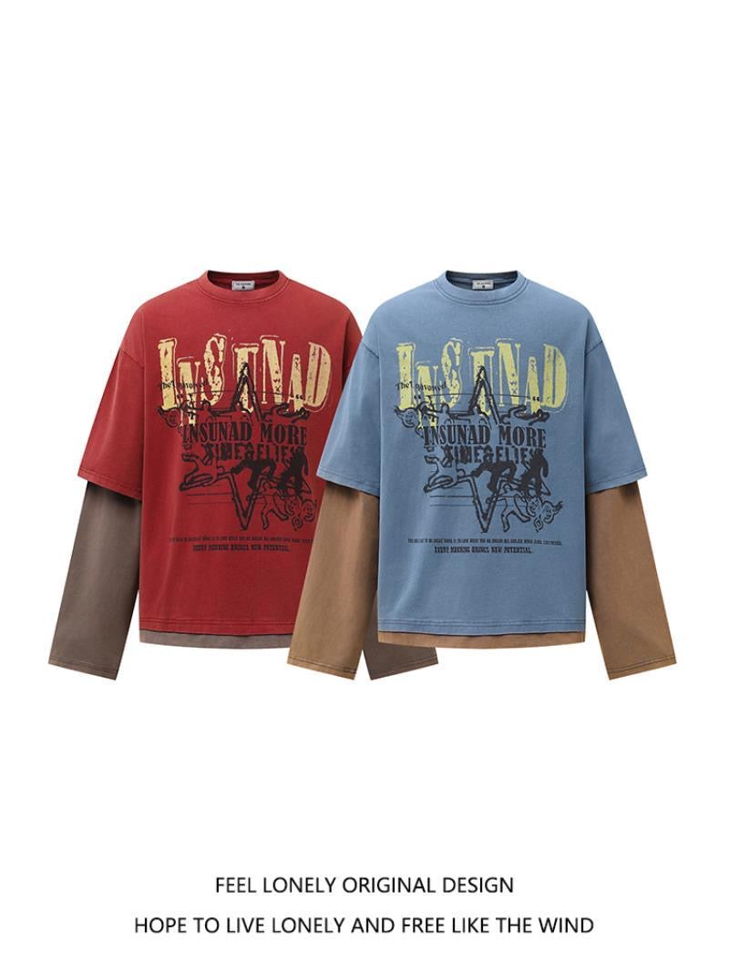 Feel lonely American  long-sleeved T-shirt