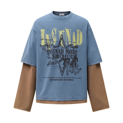Feel lonely American  long-sleeved T-shirt