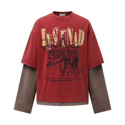 Feel lonely American  long-sleeved T-shirt
