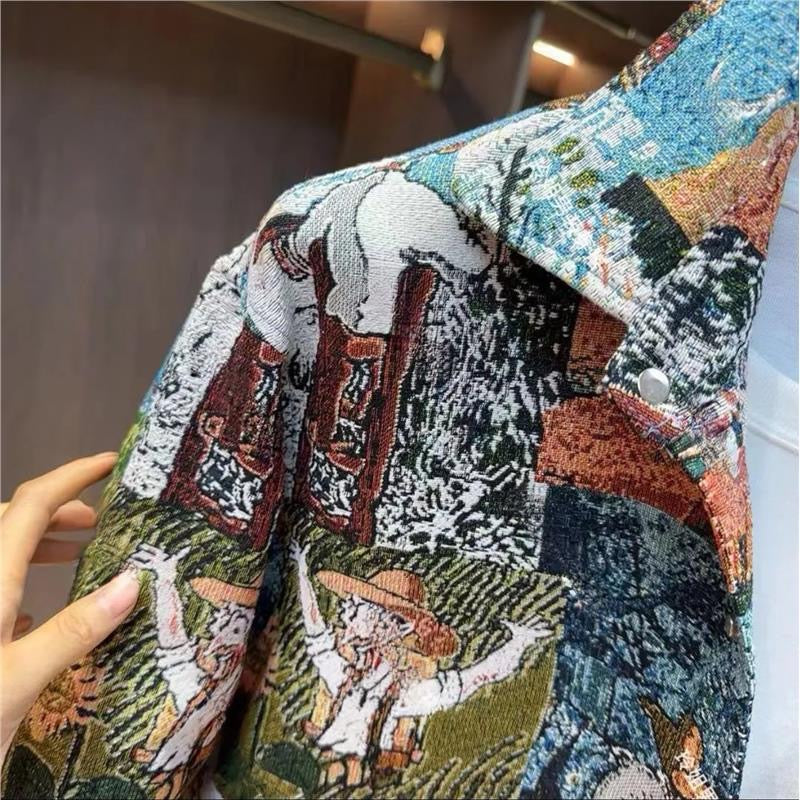 Jacquard Niche Long-Sleeve Shirt Men